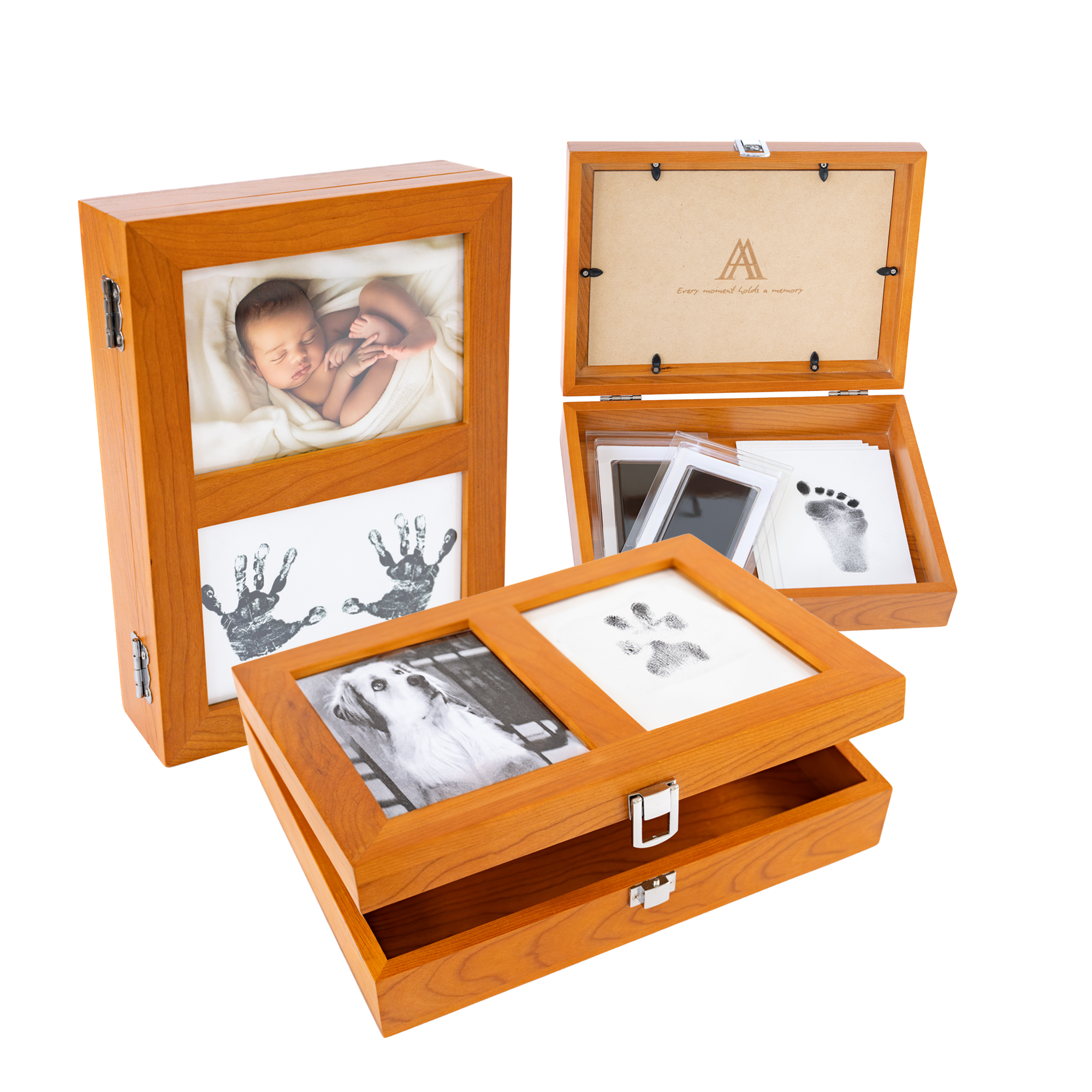 The Legacy Box — Cherry Wood Keepsake Box with Photo Display