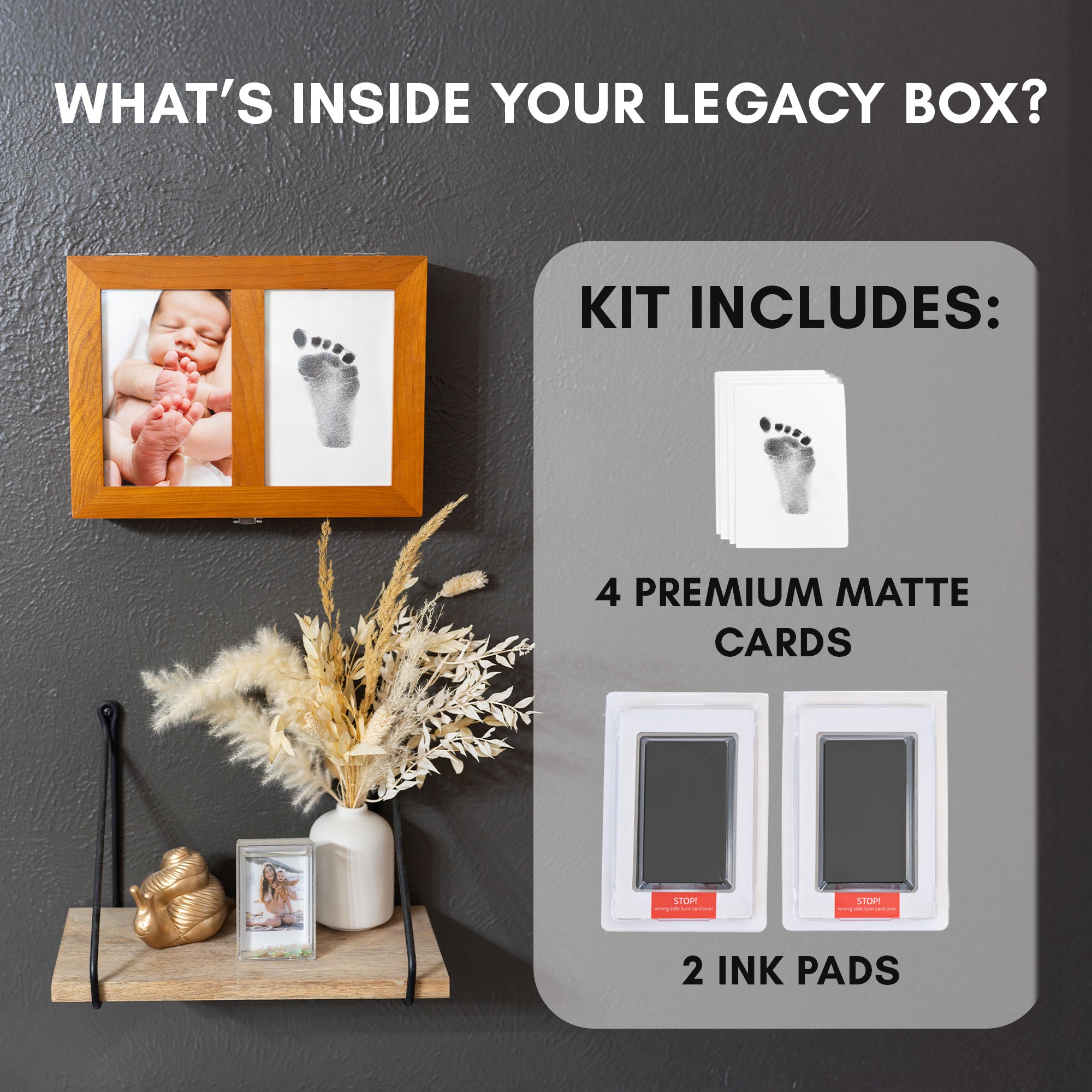 The Legacy Box — Cherry Wood Keepsake Box with Photo Display
