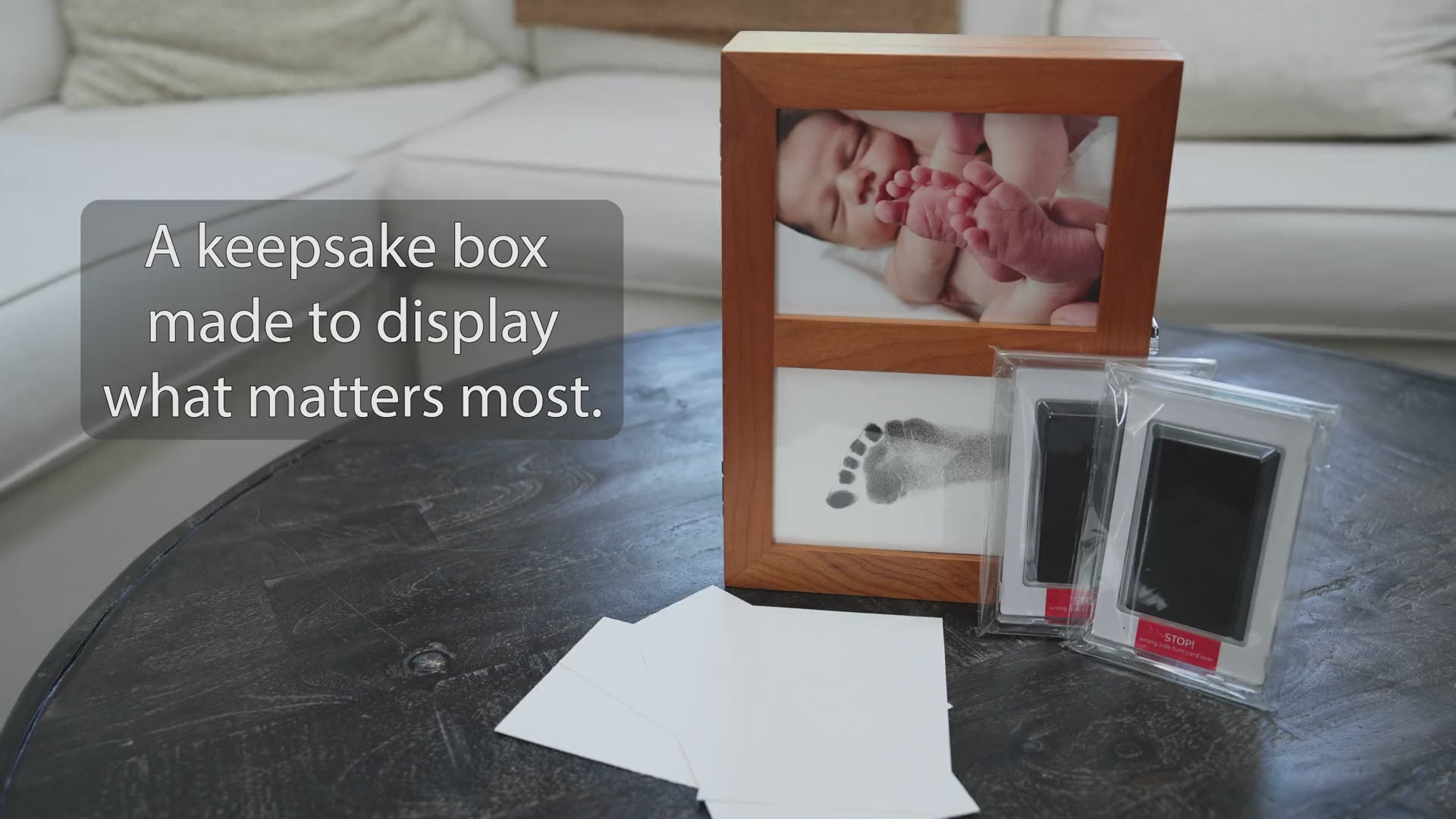 The Legacy Box — Cherry Wood Keepsake Box with Photo Display